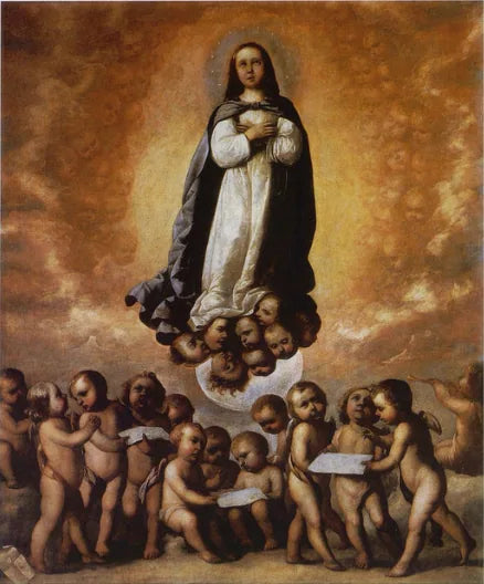 Den uplettede unnfangelse som barn - Francisco de Zurbarán
