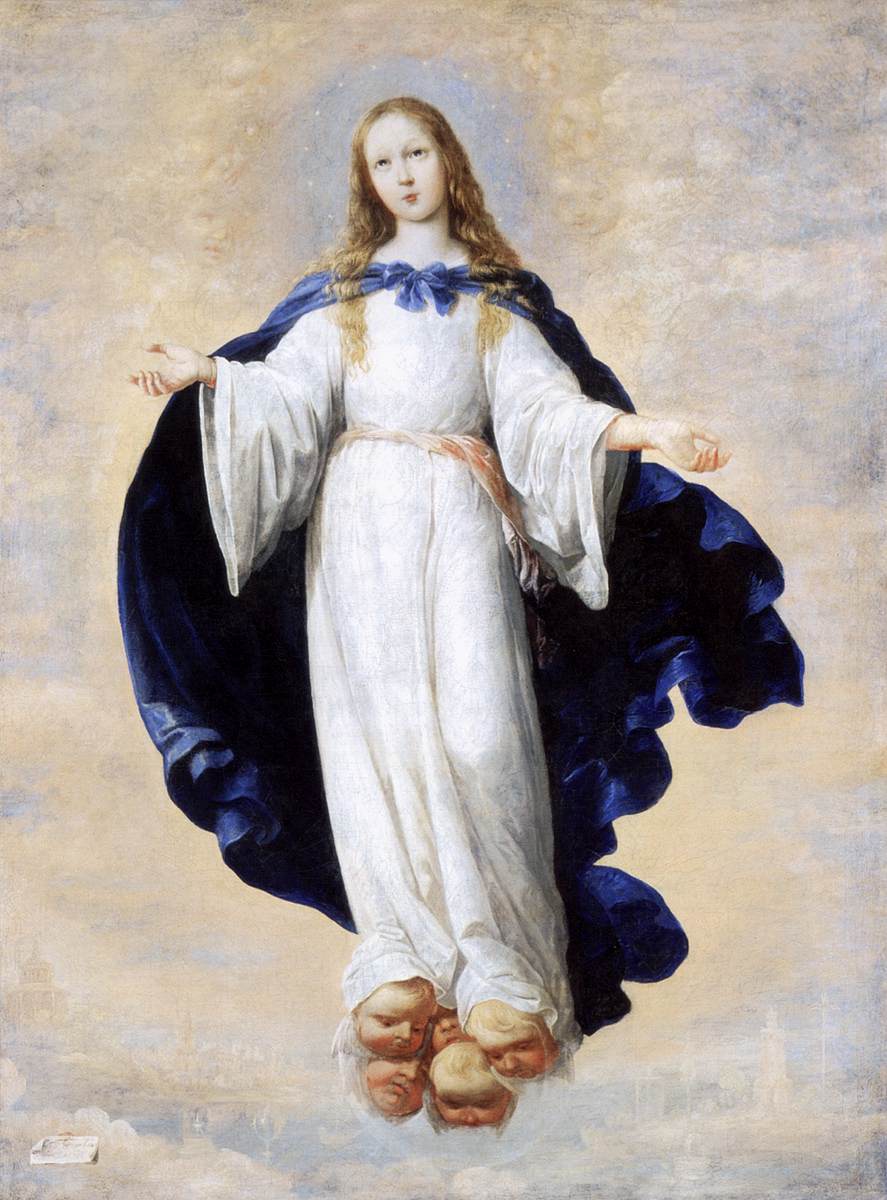 L'Immaculée Conception - Francisco de Zurbarán image 1 copie peinte à la main à l’huile