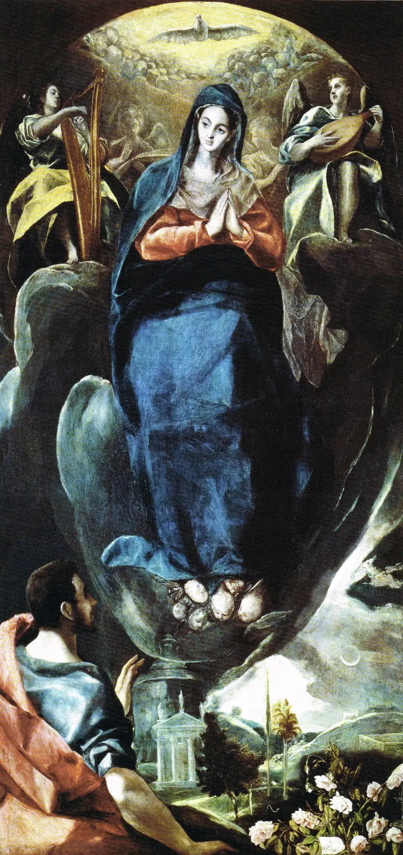 Ubesmittet unnfangelse sett av evangelisten Johannes - El Greco