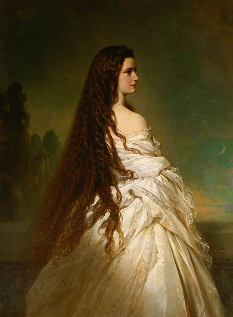 Keiserinne Elisabeth av Østerrike med løst hår og en knestøtte - Franz Xaver Winterhalter

Source:
L'impératrice Élisabeth d'Autriche avec les cheveux dénoués et une genouillère - Franz Xaver Winterhalter