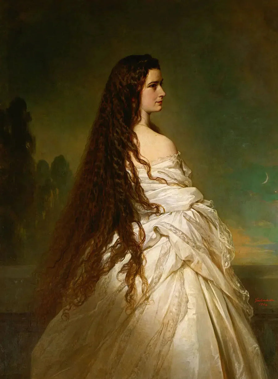 Keiserinne Elisabeth av Østerrike med løst hår og en knestøtte - Franz Xaver Winterhalter

Source:
L'impératrice Élisabeth d'Autriche avec les cheveux dénoués et une genouillère - Franz Xaver Winterhalter