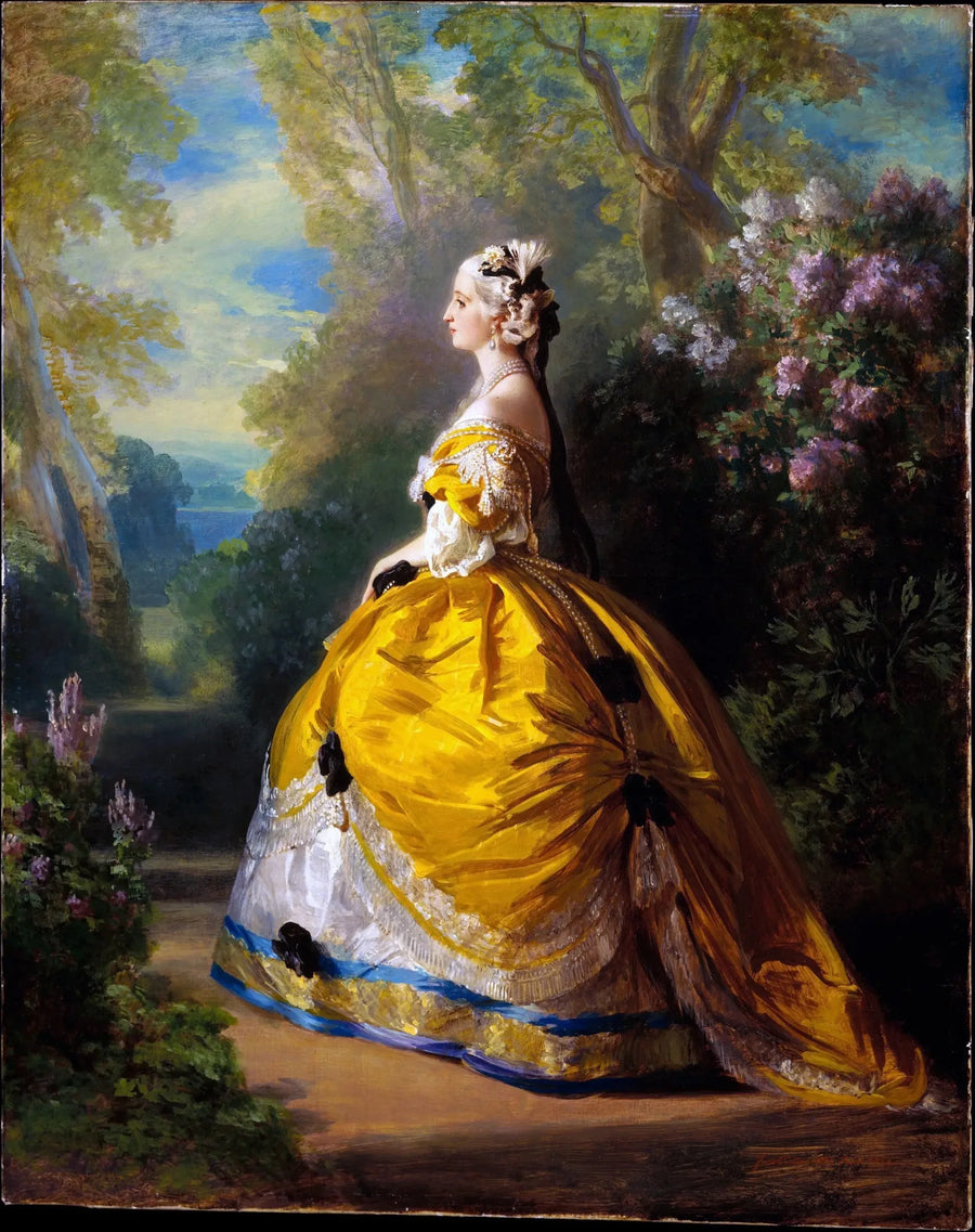 Keiserinne Eugénie ved Marie Antoinette - Franz Xaver Winterhalter

Source:
L'impératrice Eugénie à la Marie-Antoinette - Franz Xaver Winterhalter