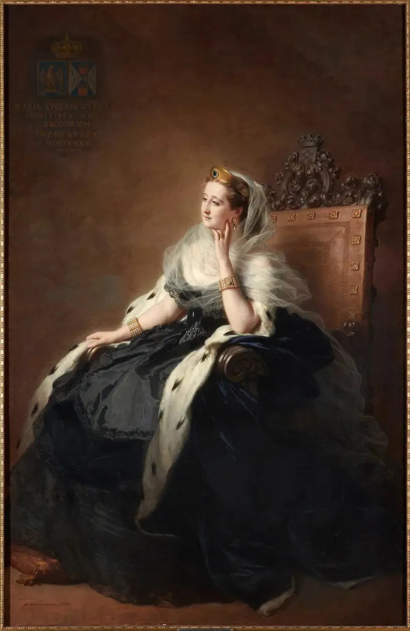 Keiserinne Eugénie i hoffdrakt - Franz Xaver Winterhalter

Source:
L'impératrice Eugénie en robe de cour - Franz Xaver Winterhalter