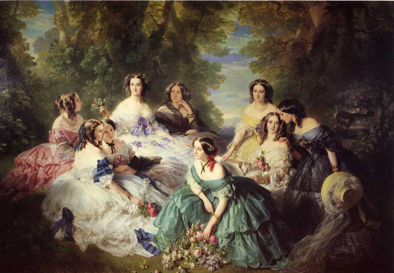 Keiserinne Eugénie omgitt av sine hoffdamer - Franz Xaver Winterhalter

Source:
L'impératrice Eugénie entourée de ses dames d'honneur - Franz Xaver Winterhalter