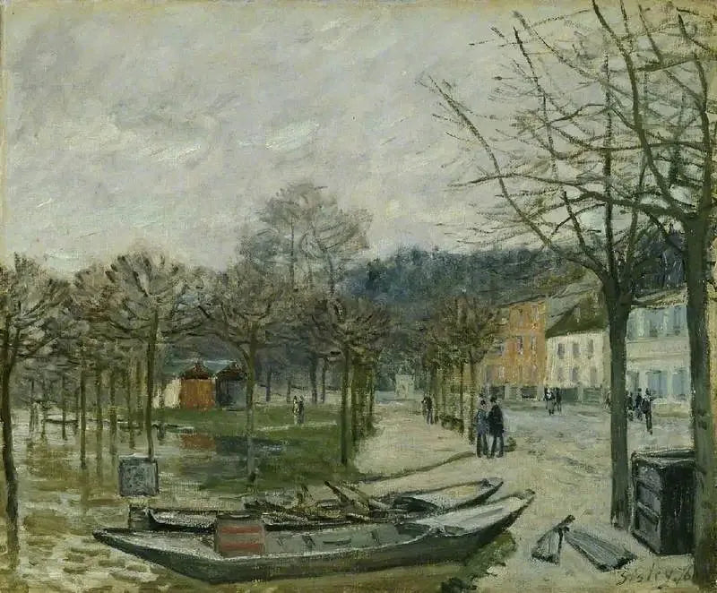 Flommen i Port-Marly - Alfred Sisley