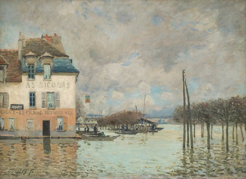 Flommen i Port-Marly - Alfred Sisley