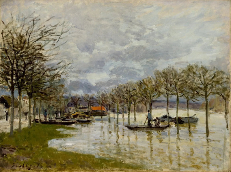 Flommen på veien til Saint-Germain - Alfred Sisley