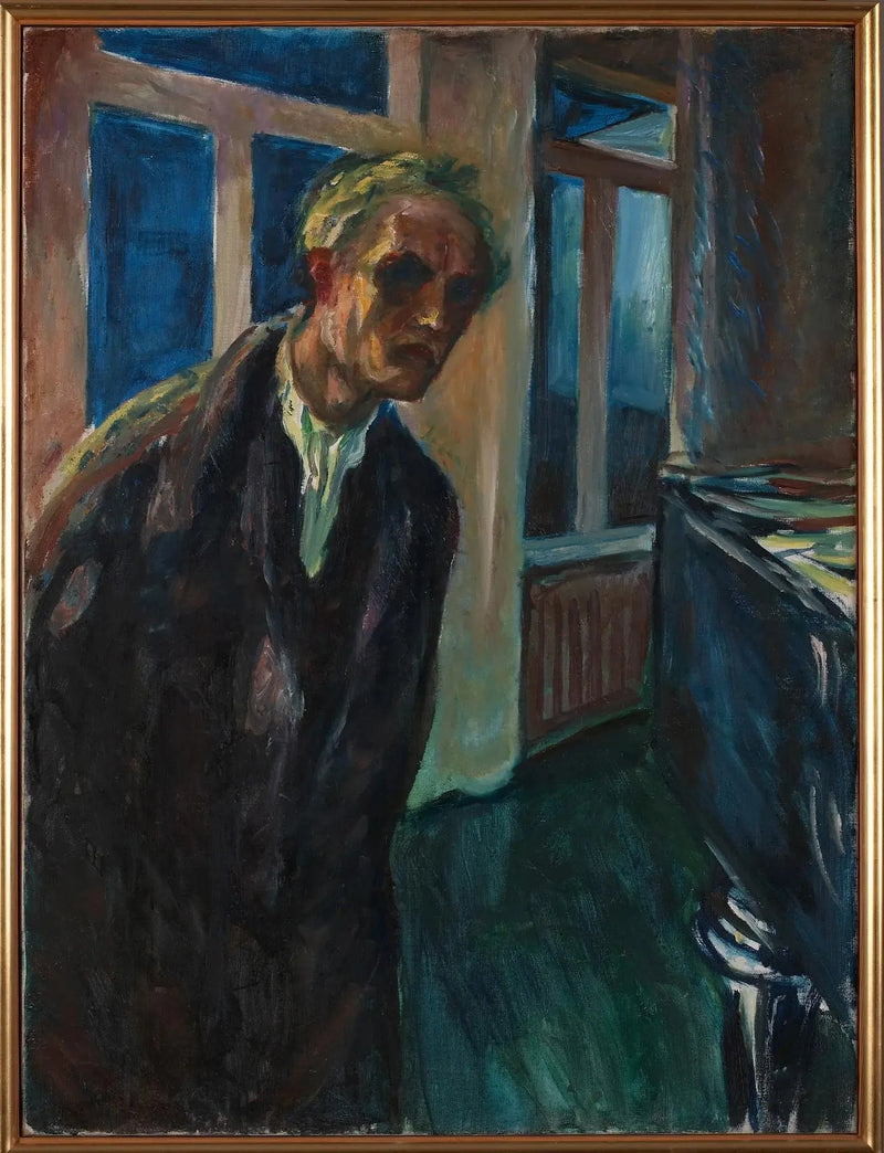 Den søvnløse (selvportrett) - Edvard Munch