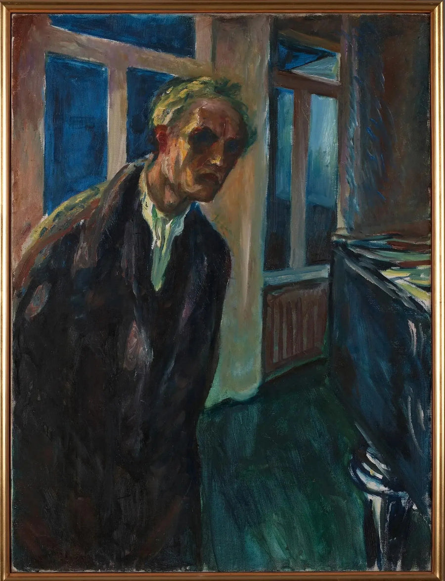 Den søvnløse (selvportrett) - Edvard Munch