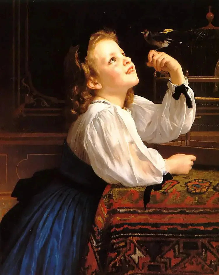 Den kjære fuglen - Bouguereau