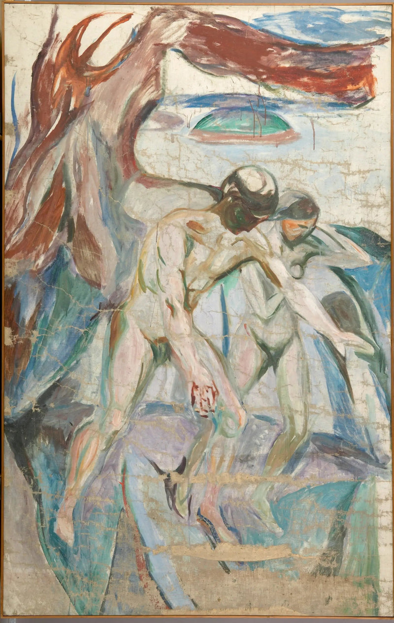 Stormen: venstre midtdel - Edvard Munch