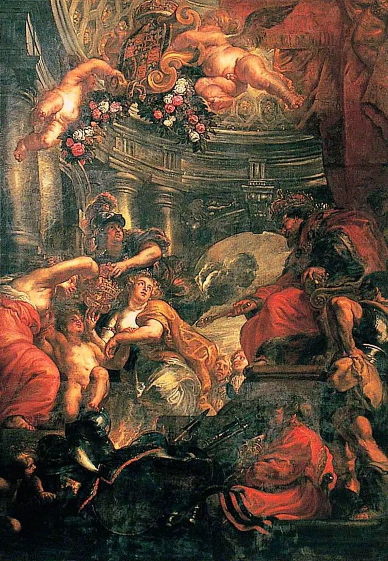 Den forente unionen av engelske og skotske kroner - Peter Paul Rubens