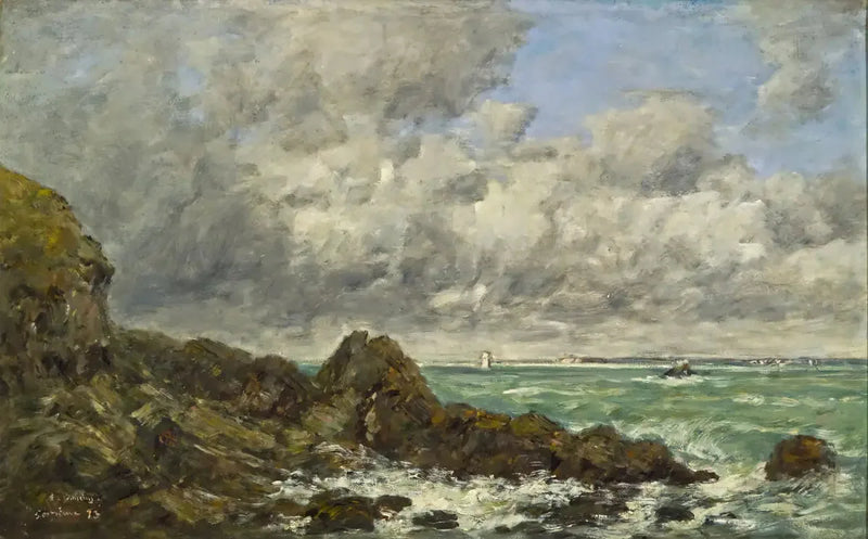 Portrieux-bukten - Eugène Boudin