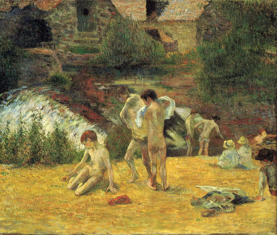 Badet ved møllen i Bois D'Amour - Paul Gauguin