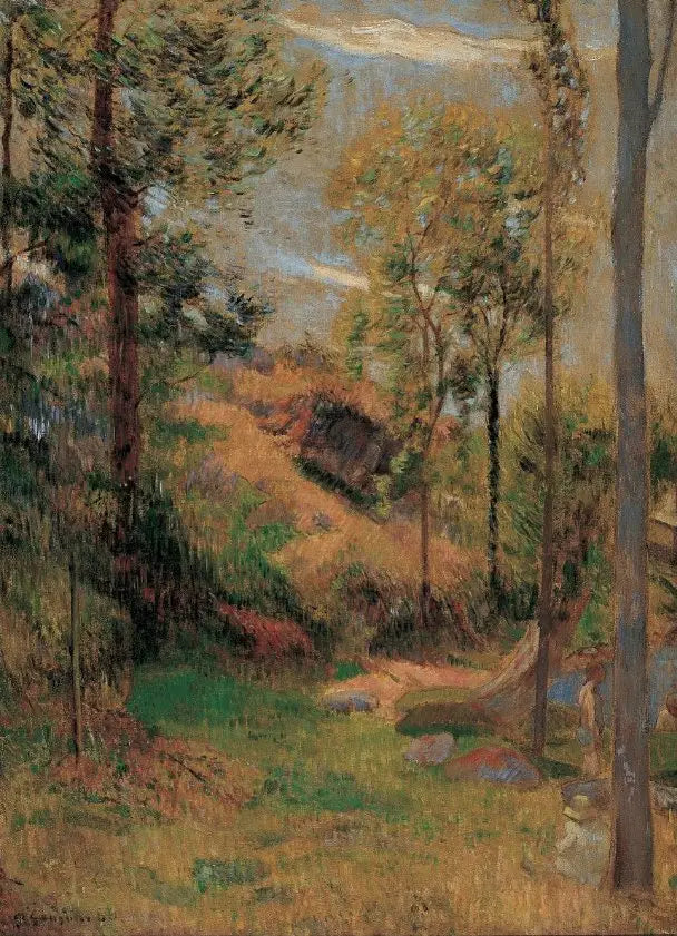 Badet foran havnen i Pont-Aven - Paul Gauguin
