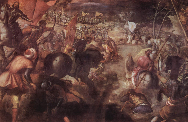Slaget ved Taro - Jacopo Tintoretto