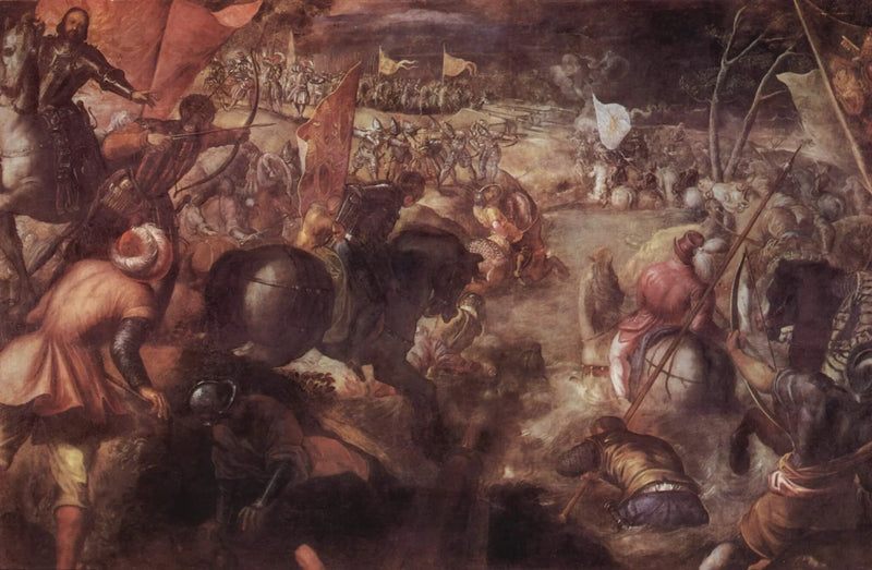 Slaget ved Taro - Jacopo Tintoretto