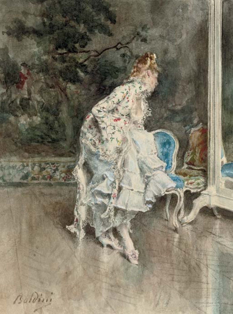 Skjønnheten foran speilet - Giovanni Boldini