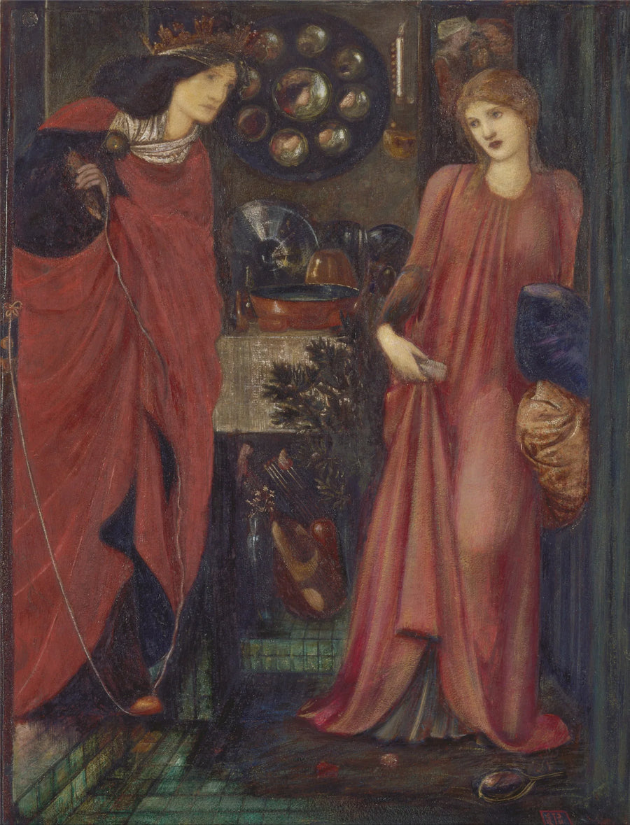 Den vakre Rosamund og dronning Eleanor - Edward Burne-Jones