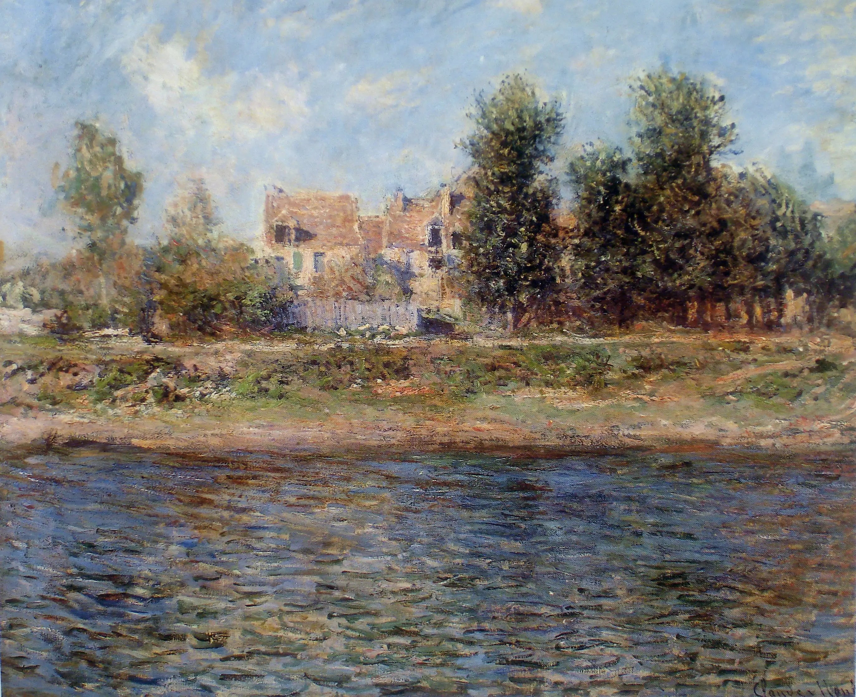 La berge de la Seine - Claude Monet image 1 copie de tableau peinte à la main