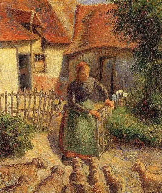 Den leie saugeita - Camille Pissarro