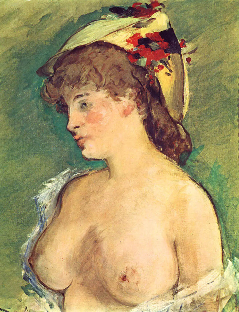 Den blonde med nakne bryster - Édouard Manet