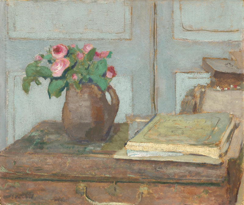 Kunstnerens malingsboks og skumrosene - Édouard Vuillard