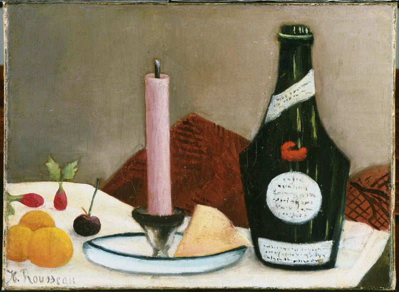 Den rosa lysestaken - Henri Rousseau