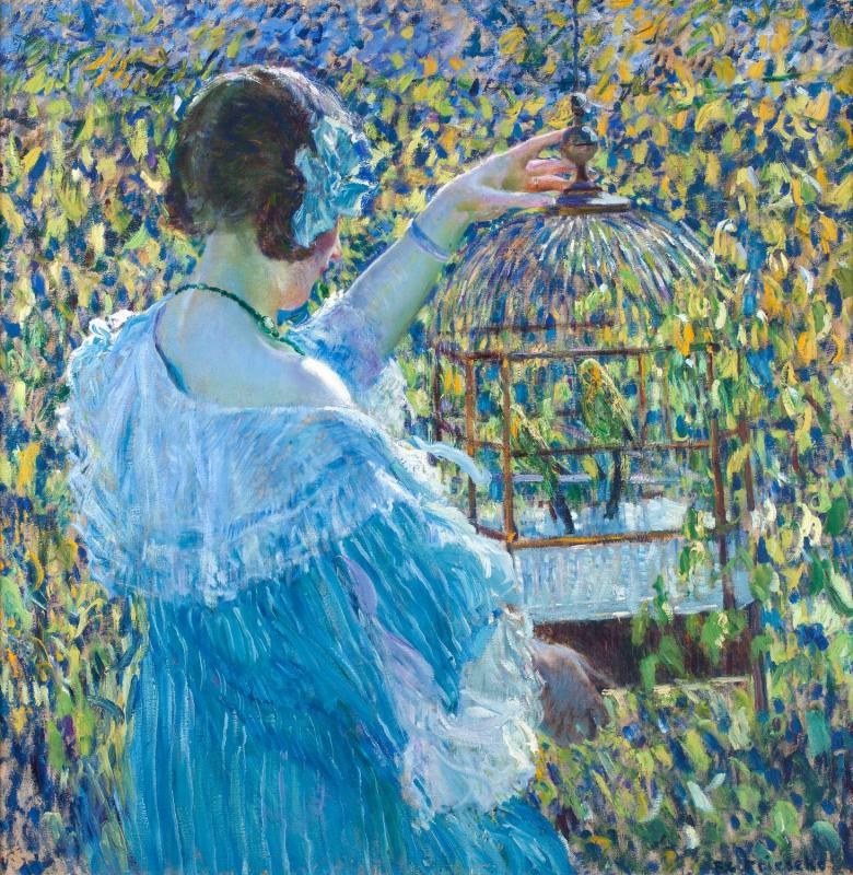 Fuglekassen - Frederick Carl Frieseke