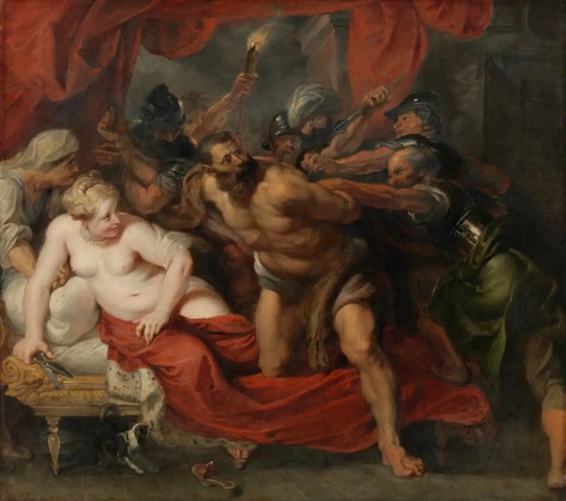 Samsons fangst (Dommerne 16:19-21), ca. 1620 - Peter Paul Rubens