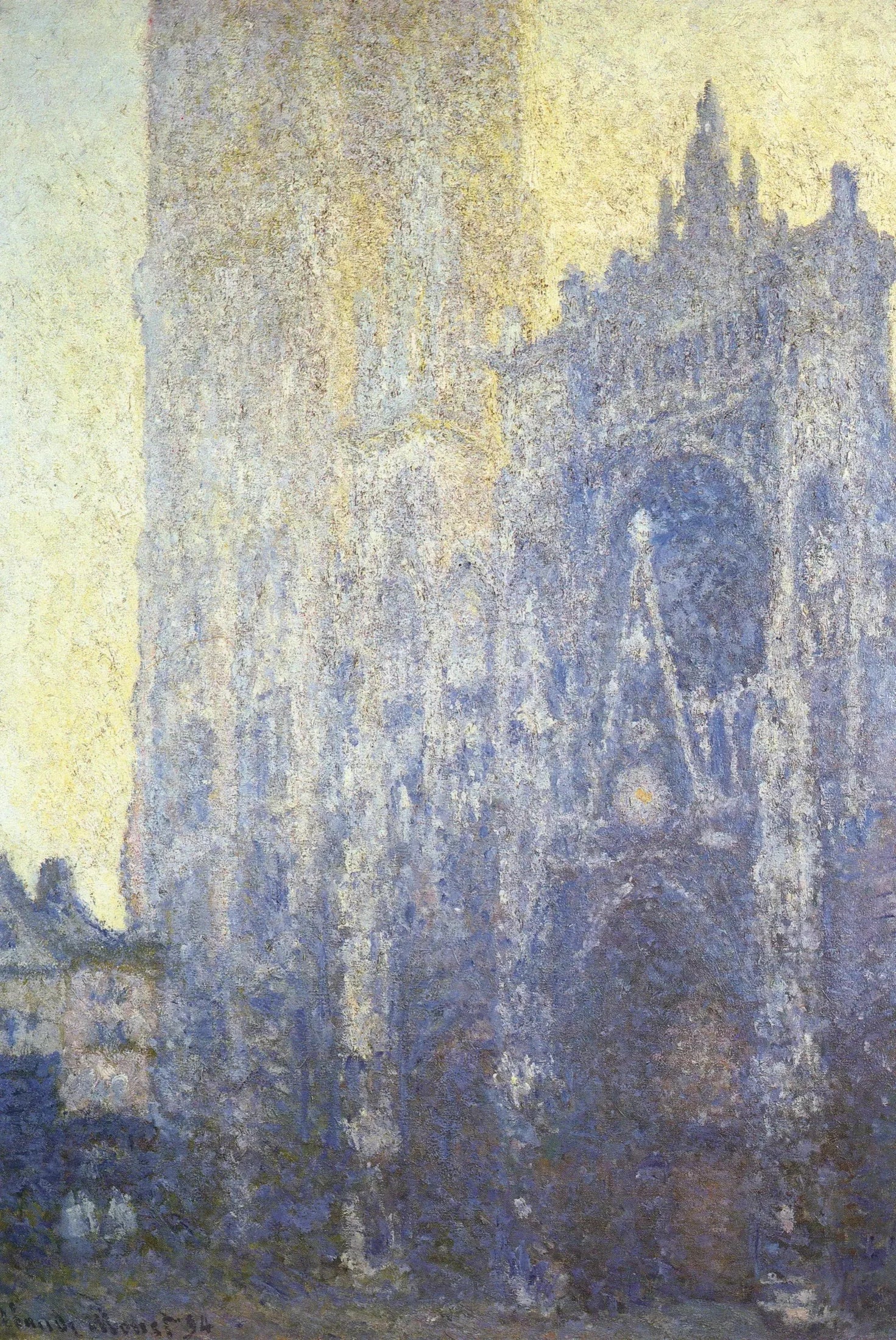La Cathédrale de Rouen, le Portail, Effet du matin - Claude Monet image 1 copie de tableau peinte à la main