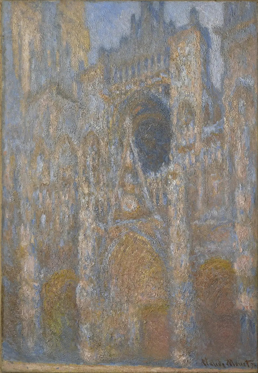 Rouen-katedralen, portalen, midt på dagen - Claude Monet
