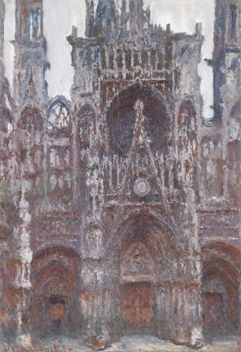 Rouen-katedralen. Portalen sett forfra, Brun harmoni - Claude Monet