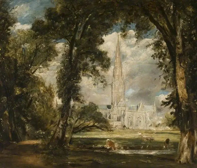 Salisbury-katedralen fra biskopens hage - John Constable