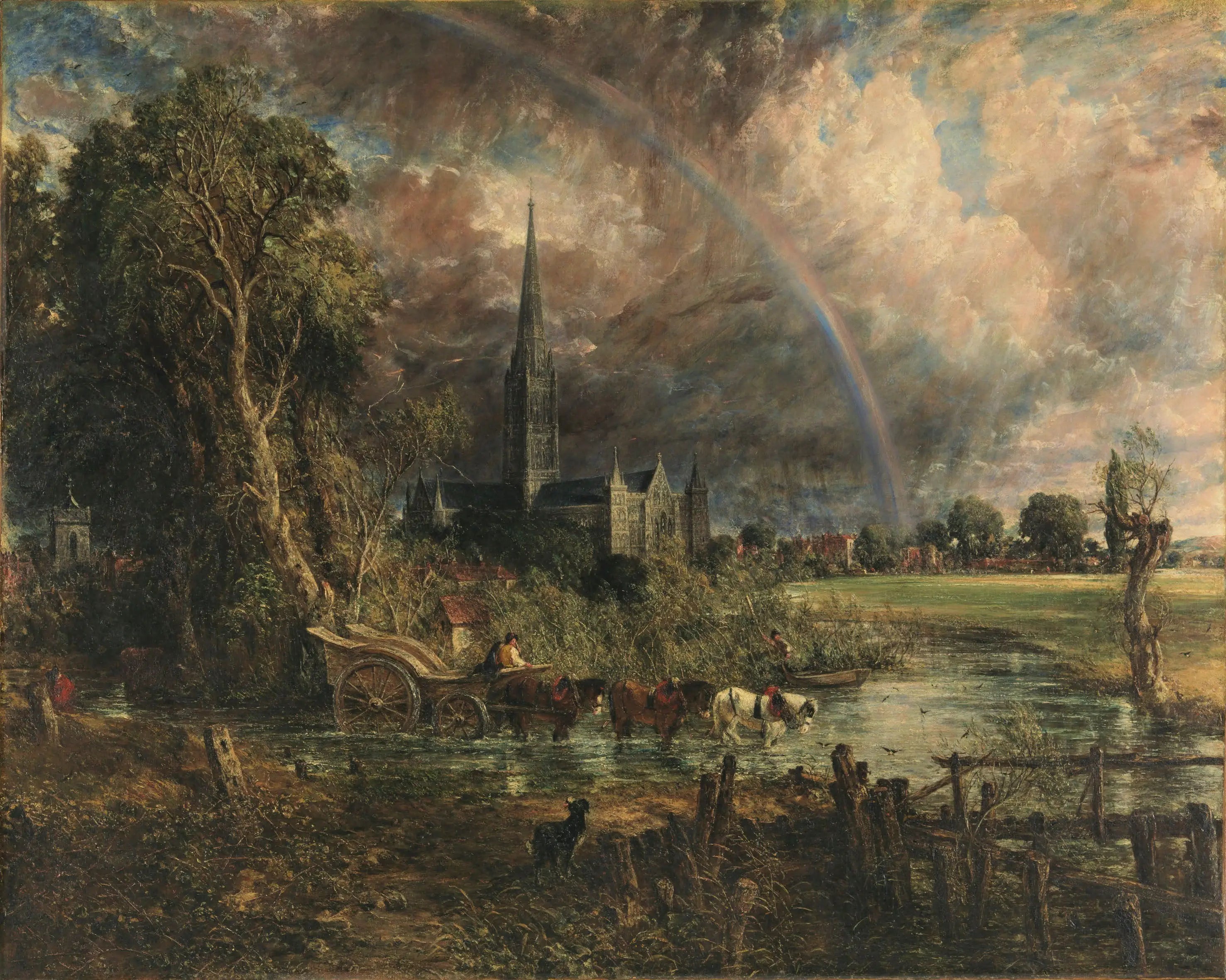 La Cathédrale de Salisbury vue des prés - John Constable - Alpha Reproduction