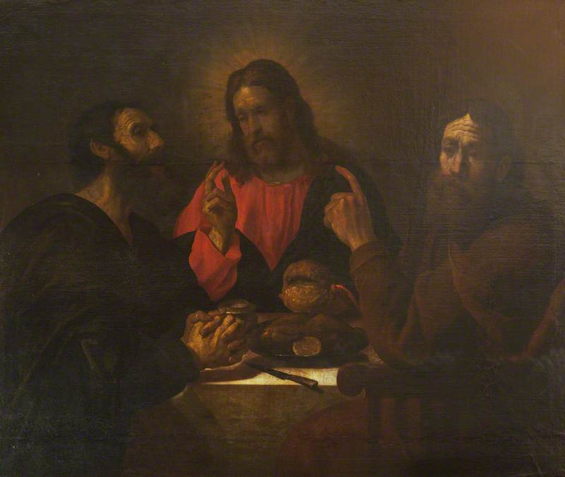 Nattverden i Emmaus - Ludovico Carracci