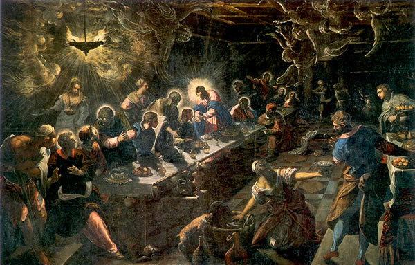 La Cène - Jacopo Tintoretto image 1 reproduction artisanale de tableau