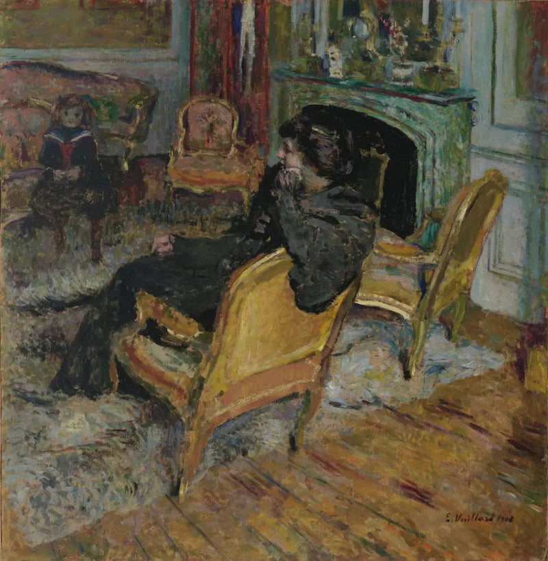Den gyldne stol, Madame Georges Feydeau og hennes sønn - Édouard Vuillard