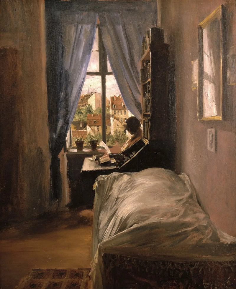 Kunstnerens rom i Ritterstraße - Adolph von Menzel
