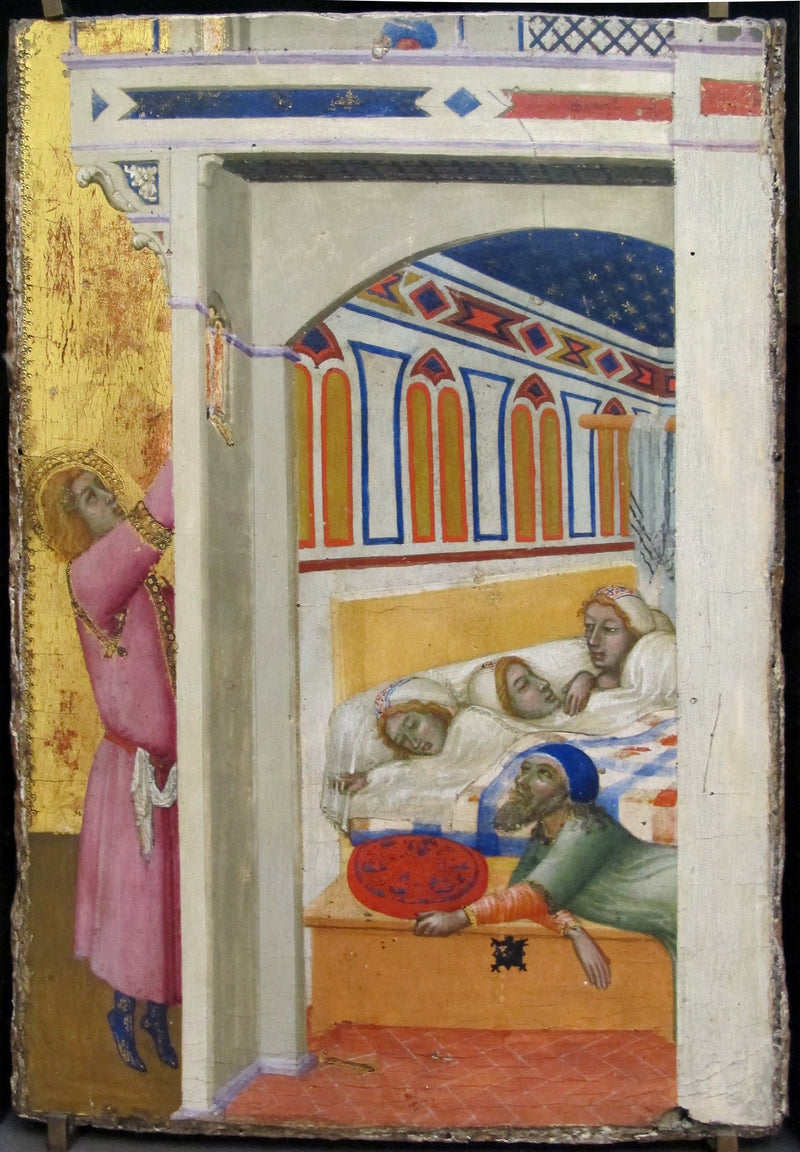 Den veldedige handlingen til Saint Nicolas av Bari - Ambrogio Lorenzetti