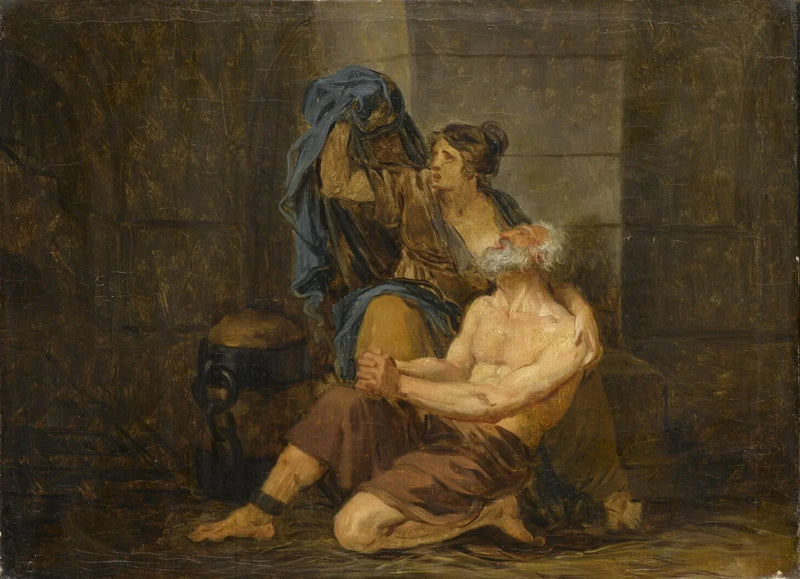 Den romerske barmhjertigheten: Cimone og hans far. - Jean-Baptiste Greuze
