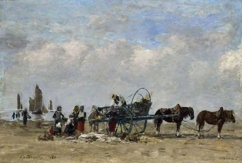 Fiskekarren, Berck - Eugène Boudin