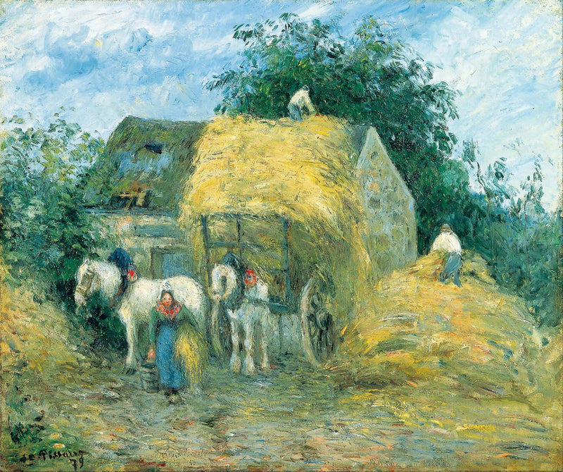 Halmvognen, Montfoucault - Camille Pissarro