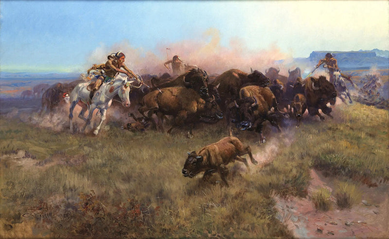 Bisonjakt [nr. 39] - Charles Marion Russell

Source:
La chasse au bison [n° 39] - Charles Marion Russell