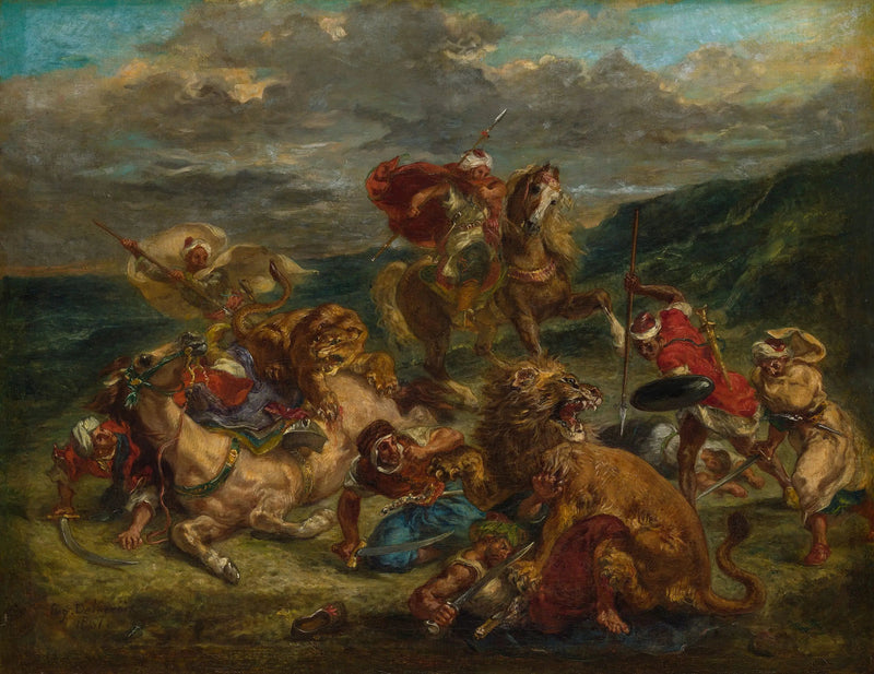 Løvejakt - Eugène Delacroix