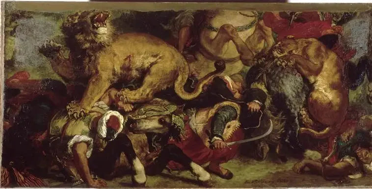 Løvejakt - Eugène Delacroix