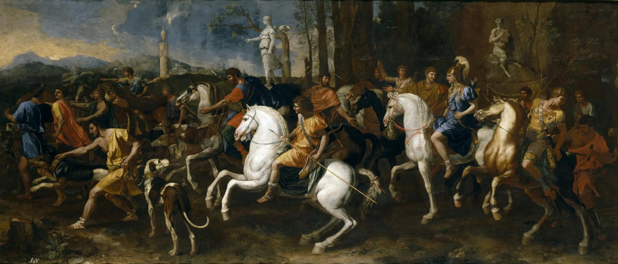 Jakten på Méléagre og Atalante - Nicolas Poussin