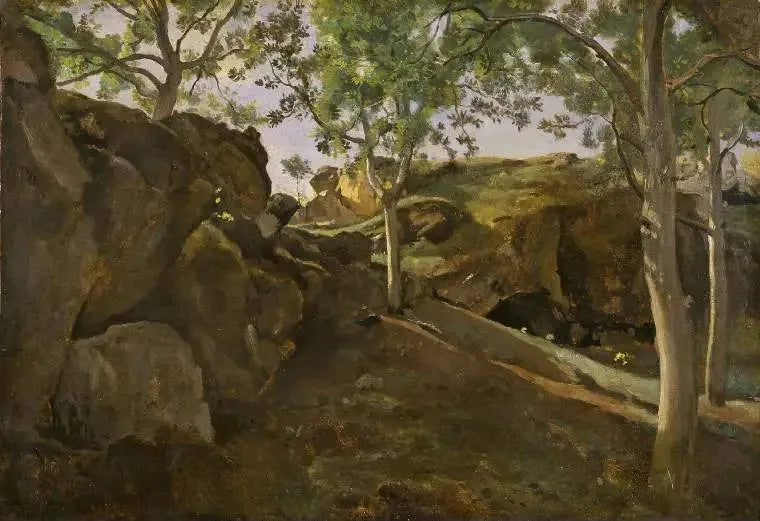 La Kastanjegården - Jean-Baptiste Camille Corot