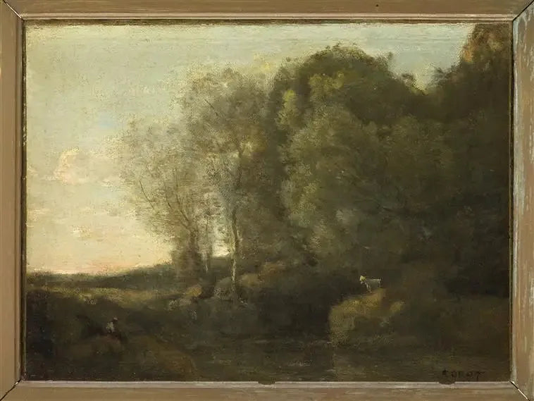 Gåsen ved klippen - Jean-Baptiste Camille Corot
