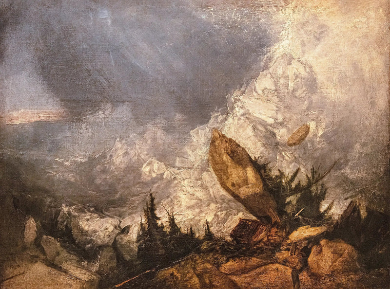 Fallet av en snøskred i Graubünden - J. M. W. Turner
